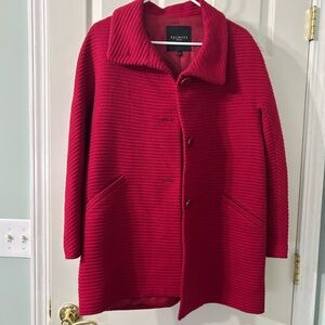 Talbots Women's Bold Pink Pea Coat